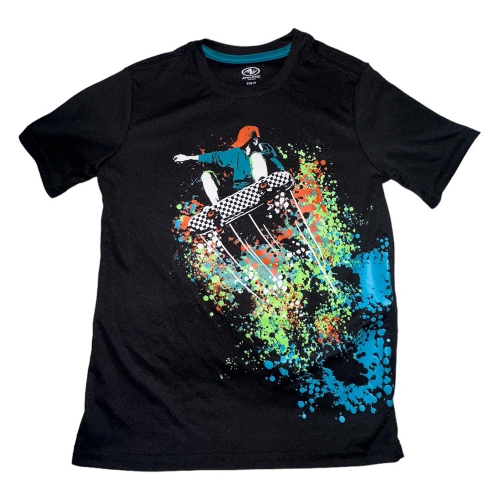 Athletic Works Boys Active Graphic Short Sleeve T-shirt size 6-7